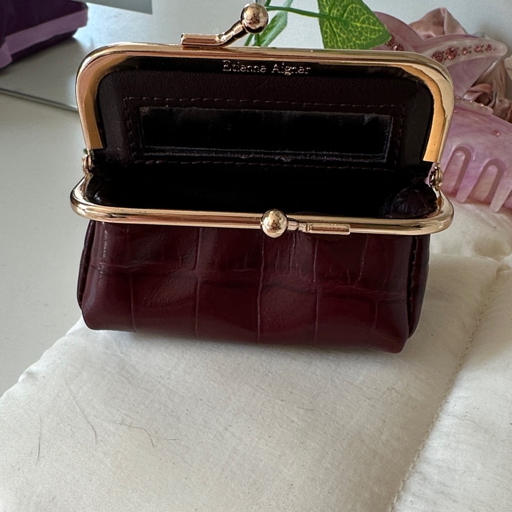 Etienne Aigner Vintage Oxblood Lipstick Case with Mirror - Picture 6 of 9